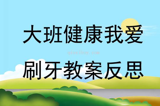 大班健康公开课我爱刷牙教案反思
