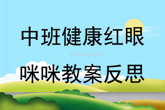 中班健康公开课红眼咪咪教案反思