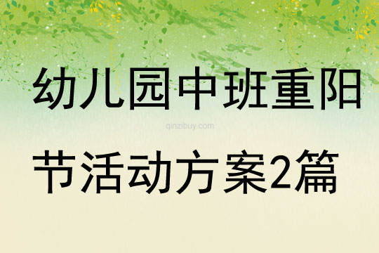 幼儿园中班重阳节活动方案2篇