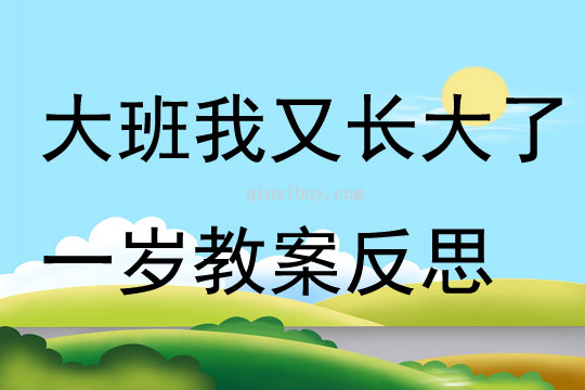 大班语言我又长大了一岁教案反思