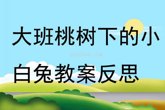 幼儿园大班语言公开课桃树下的小白兔教案反思