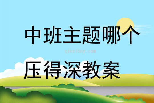 中班主题哪个压得深教案