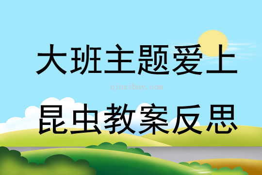 大班主题爱上昆虫教案反思