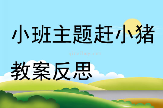 小班主题赶小猪教案反思