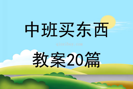 中班买东西教案20篇