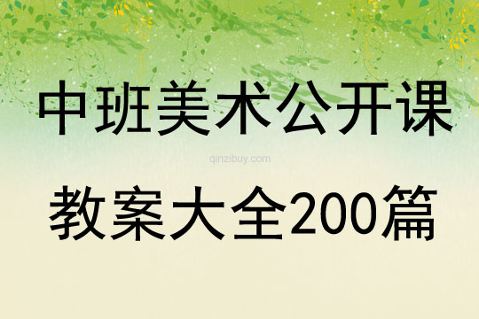 中班美术公开课教案大全200篇