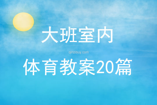 大班室内体育教案20篇