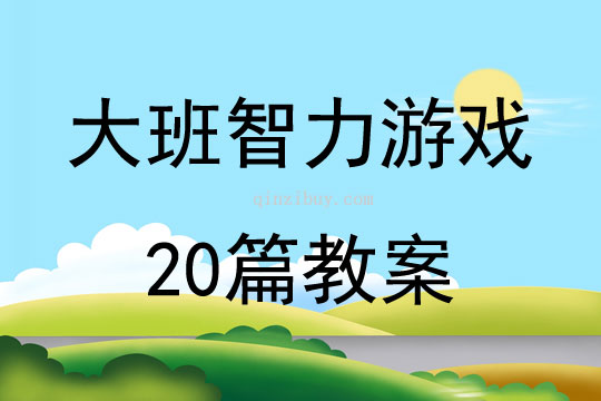 大班智力游戏20篇教案