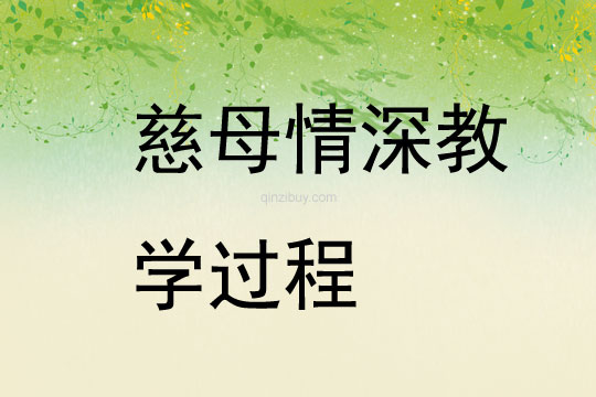 慈母情深教学过程
