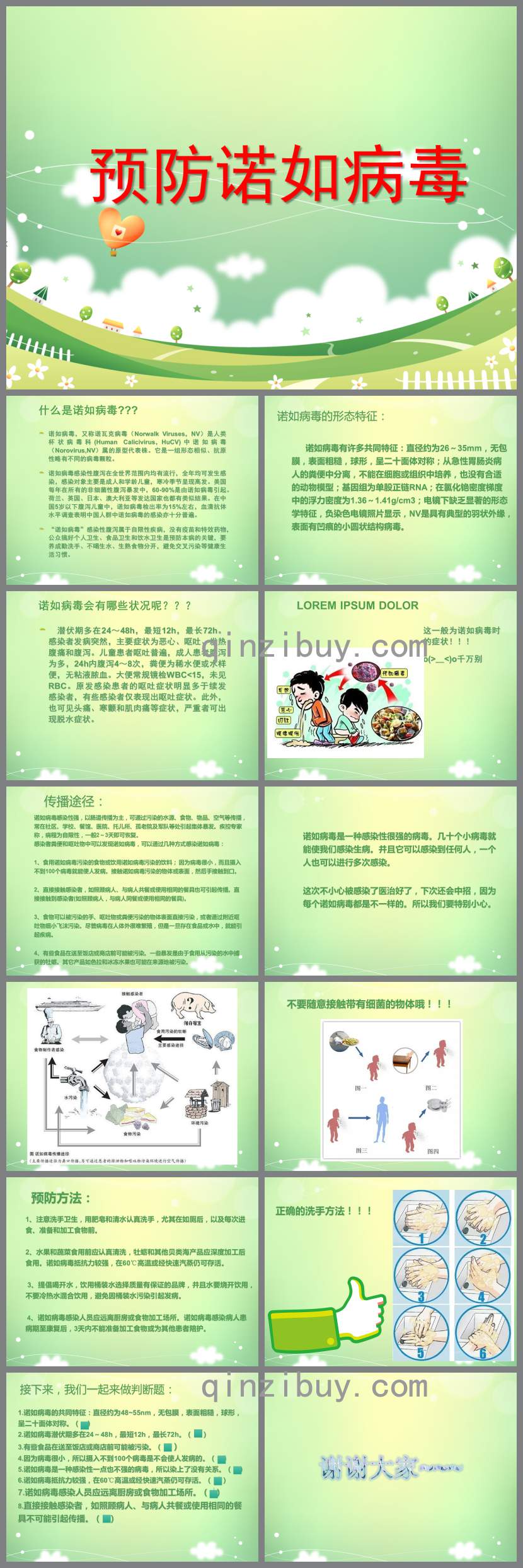 幼儿园预防诺如病毒PPT课件教案