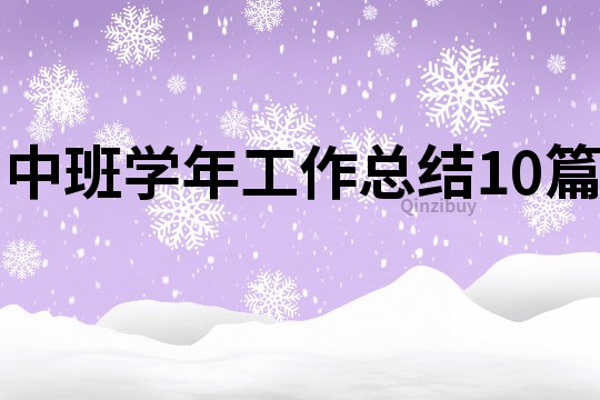 中班学年工作总结10篇