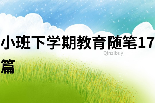 小班下学期教育随笔17篇