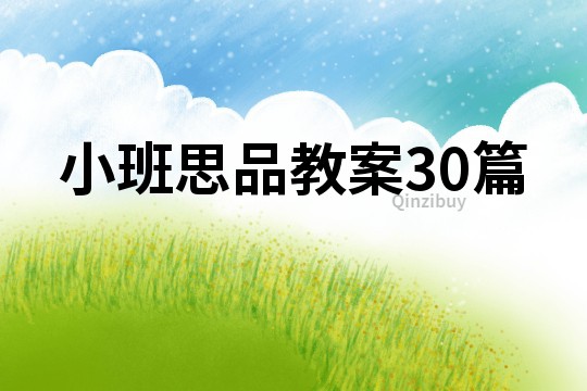 小班思品教案30篇