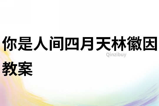 你是人间四月天林徽因教案