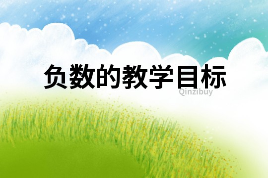 负数的教学目标