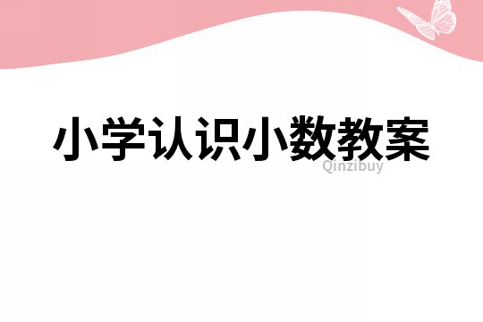 小学认识小数教案