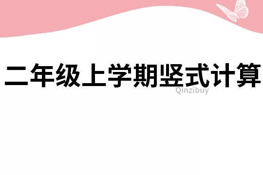 二年级上学期竖式计算