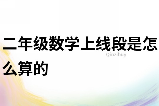 二年级数学上线段是怎么算的