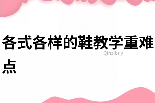 各式各样的鞋教学重难点