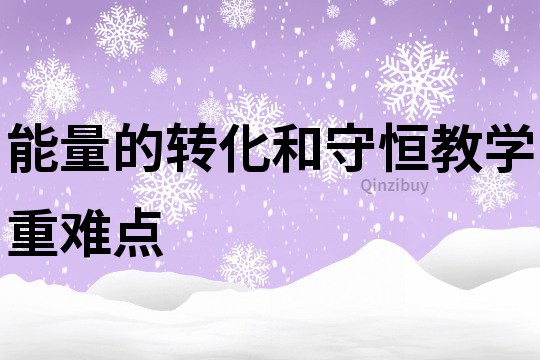 能量的转化和守恒教学重难点