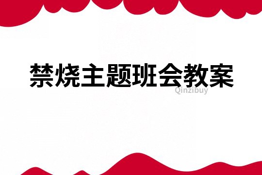禁烧主题班会教案