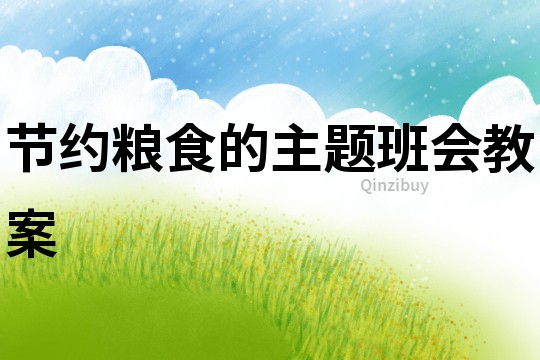 节约粮食的主题班会教案