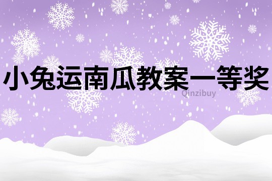 小兔运南瓜教案一等奖