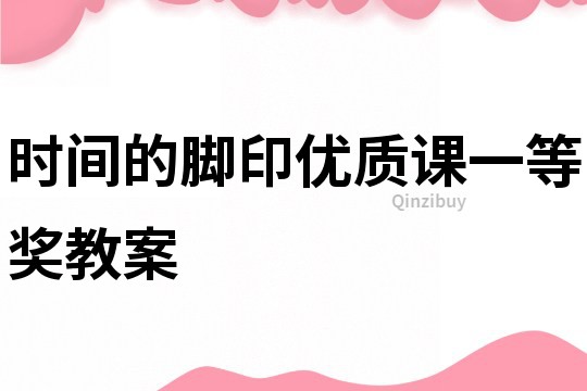 时间的脚印优质课一等奖教案