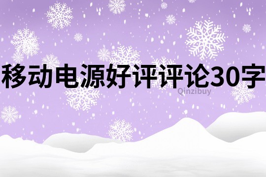 移动电源好评评论30字