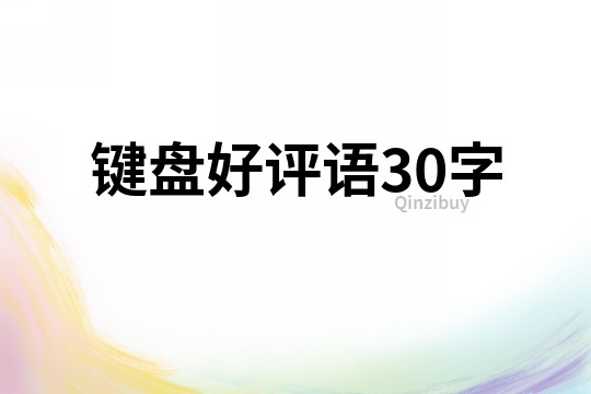 键盘好评语30字