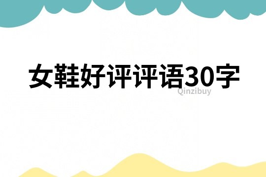 女鞋好评评语30字
