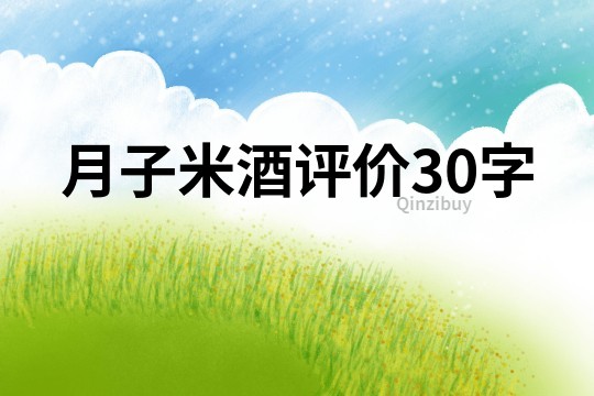月子米酒评价30字