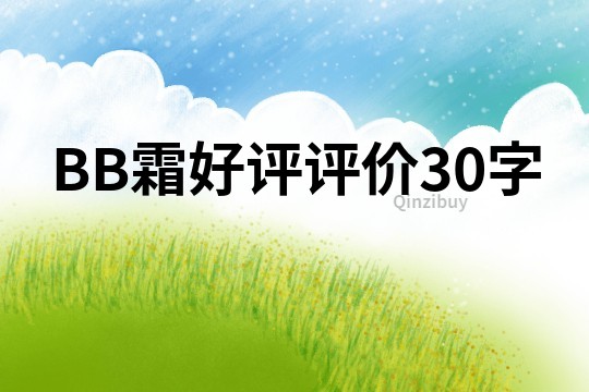 BB霜好评评价30字