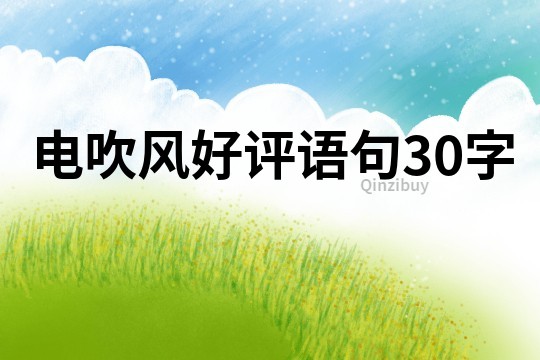 电吹风好评语句30字