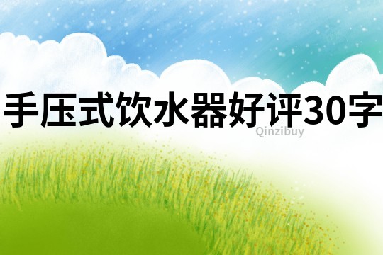 手压式饮水器好评30字