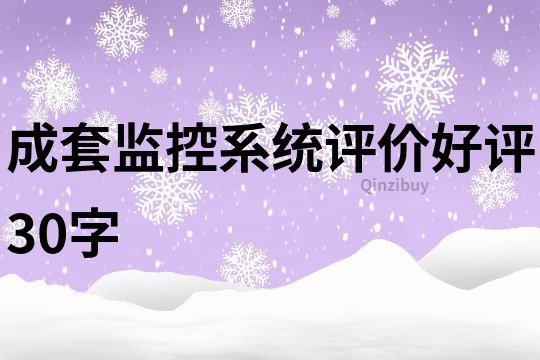 成套监控系统评价好评30字