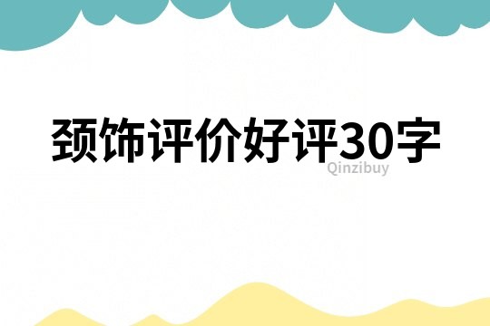 颈饰评价好评30字