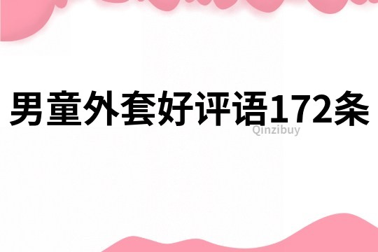 男童外套好评语172条