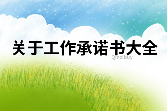 关于工作承诺书大全