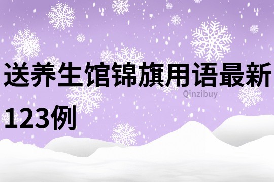 送养生馆锦旗用语最新123例