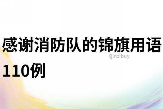 感谢消防队的锦旗用语110例