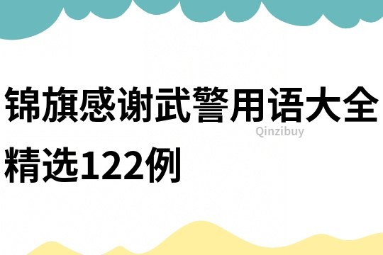 锦旗感谢武警用语大全精选122例