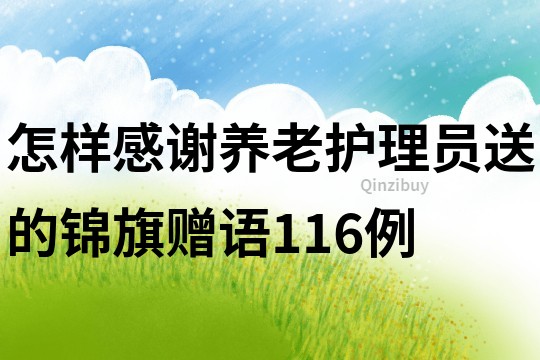 怎样感谢养老护理员送的锦旗赠语116例