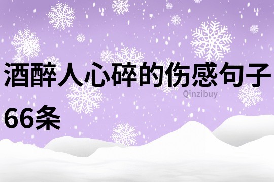 酒醉人心碎的伤感句子66条
