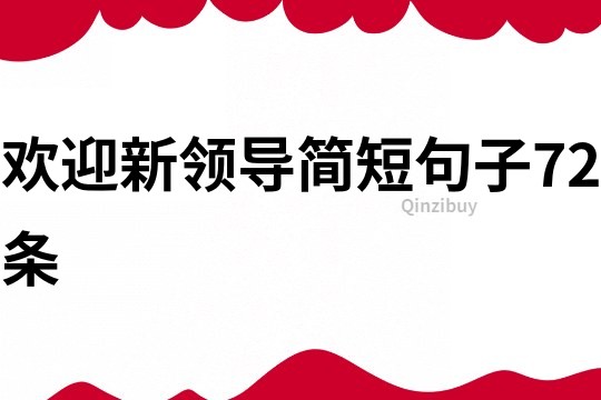 欢迎新领导简短句子72条