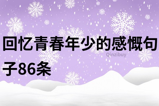 回忆青春年少的感慨句子86条