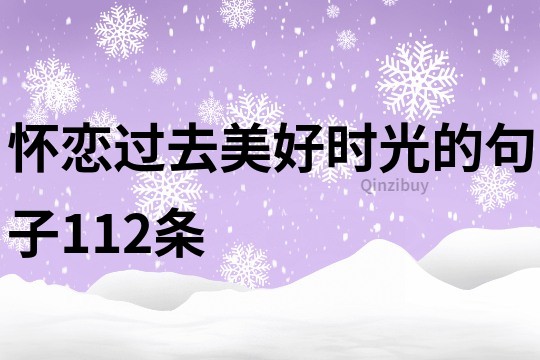 怀恋过去美好时光的句子112条