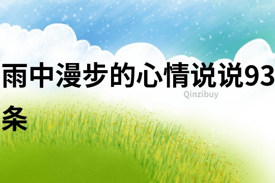 雨中漫步的心情说说93条
