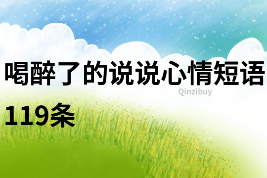 喝醉了的说说心情短语119条