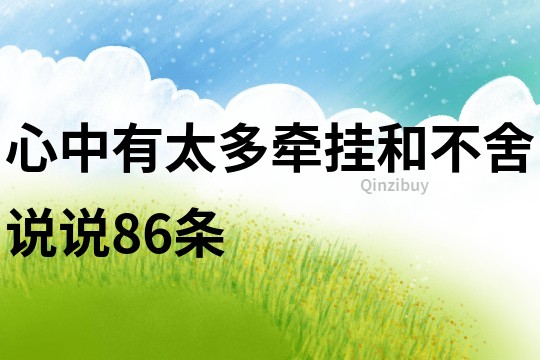 心中有太多牵挂和不舍说说86条